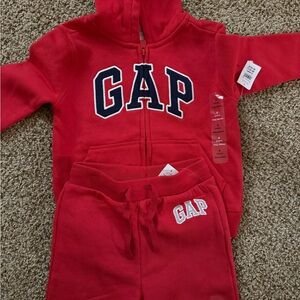 GAP Red Hoodie and Sweatpants Set